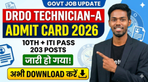 DRDO CEPTAM-11 Technician-A Admit Card 2026 Official Notice