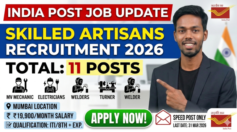 India Post Skilled Artisans Recruitment 2026