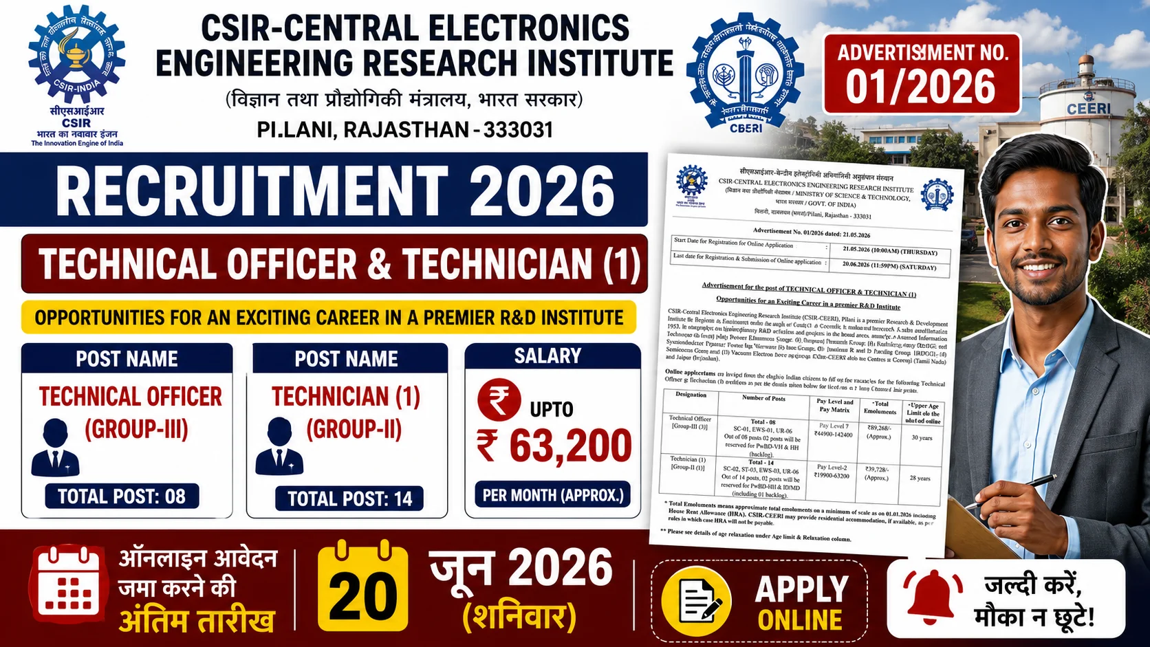 CSIR-CEERI Recruitment 2026